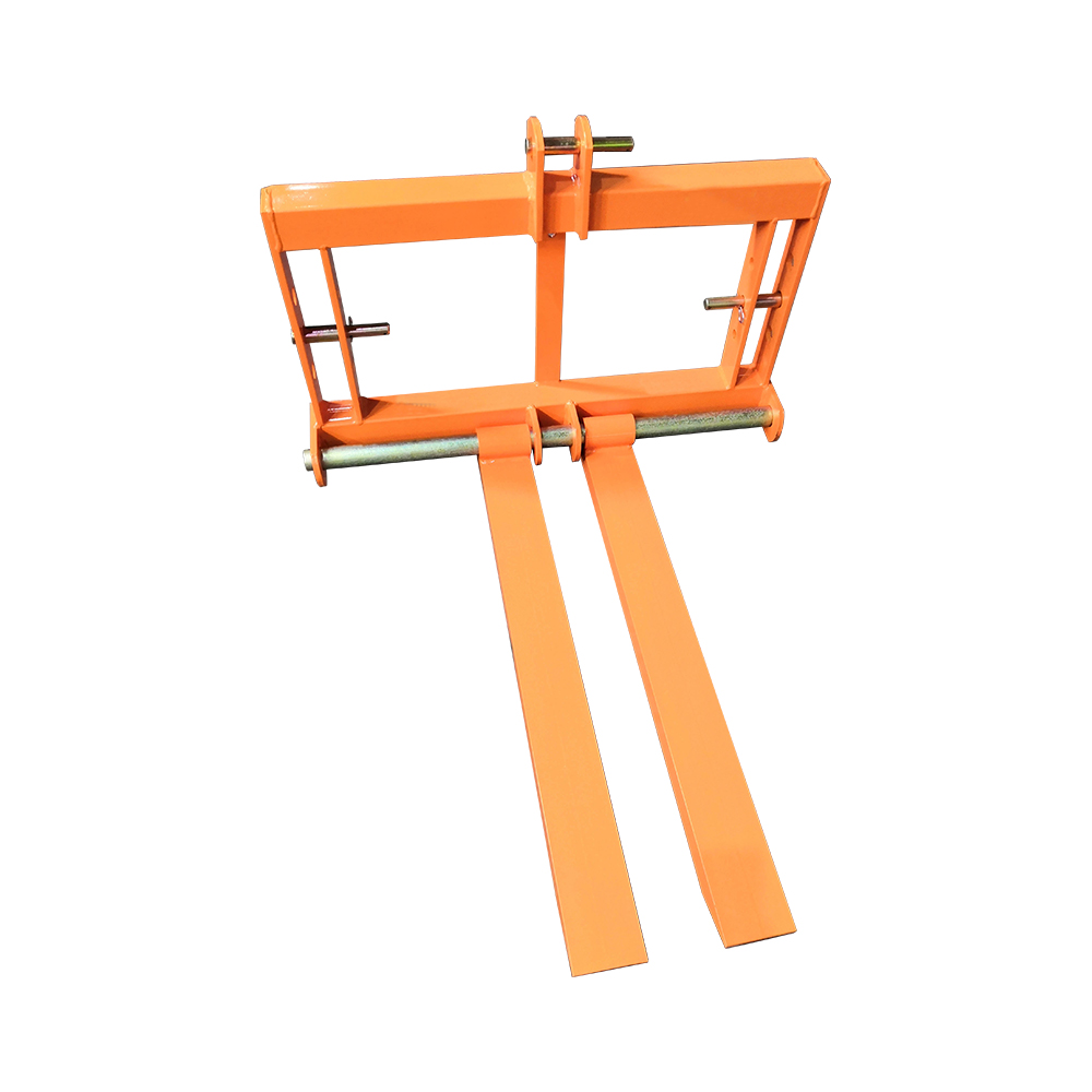 Tractor pallet fork with Adjustable Stabilizer Bar details