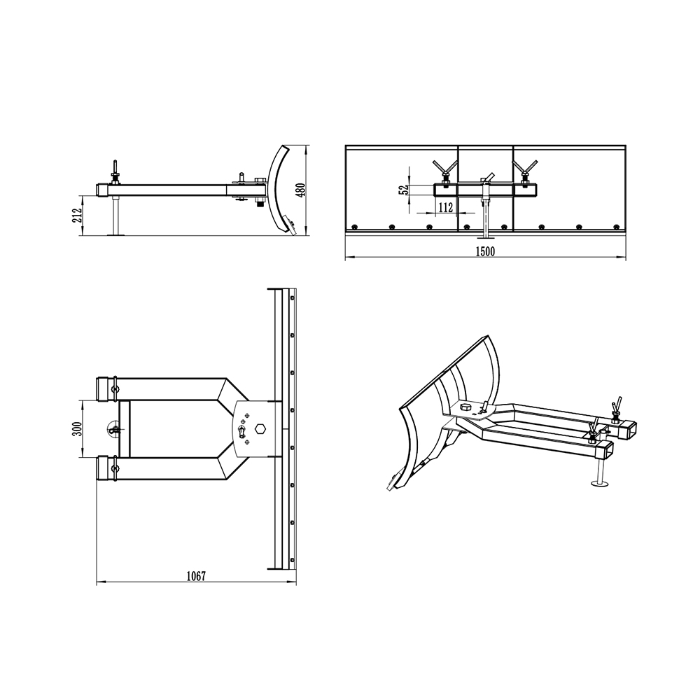 Snow plow blade details